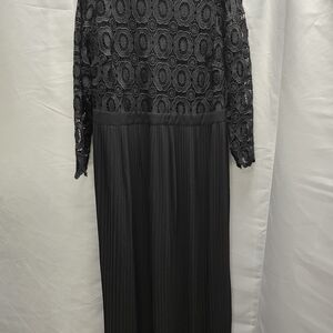 Eloquii Black Long Sleeve Lace Dress